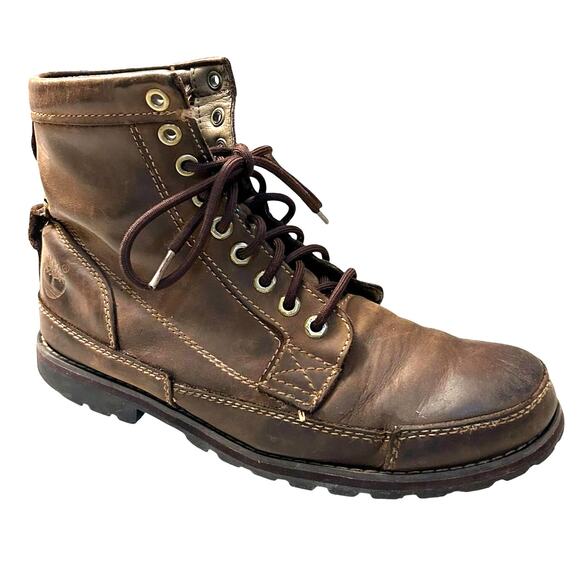 Men's TIMBERLAND EARTHKEEPERS Waterproof 15550 Brown BOOTS Workwear Size 8.5